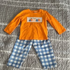 Orange and Blue Kids Fall 2 piece Set